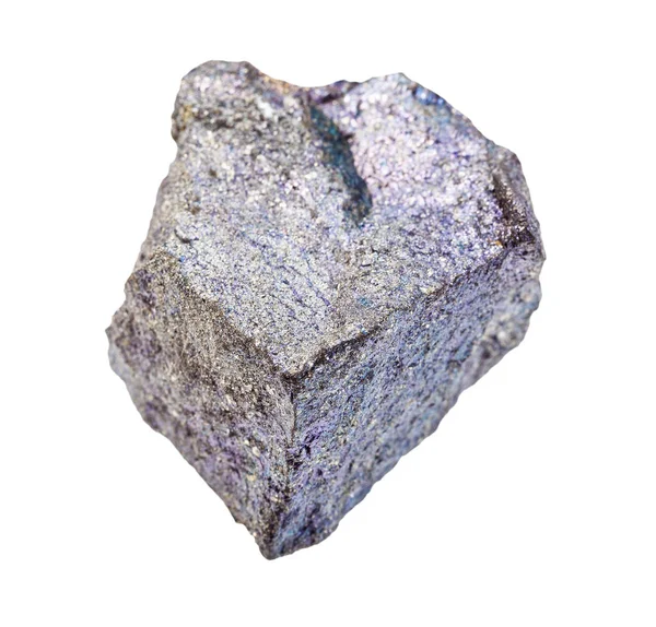 Roh-Bornit (Pfauen-Kupfer) -Gestein isoliert — Stockfoto