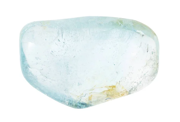 Полированный голубой камень Топаз, изолированный на белом — стоковое фото