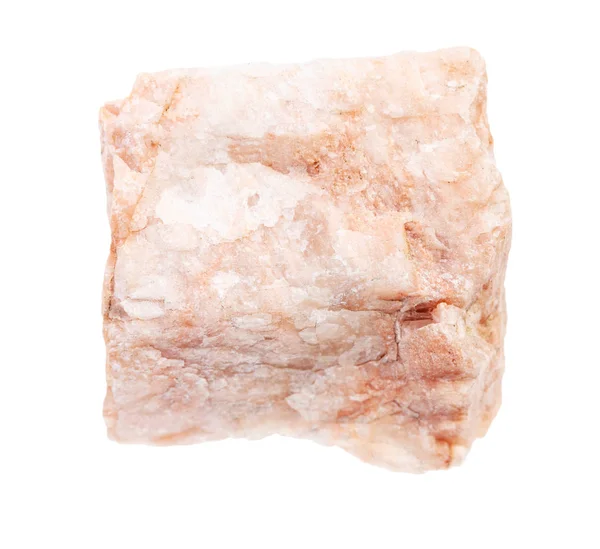 Rocher rugueux Feldspar isolé sur blanc — Photo