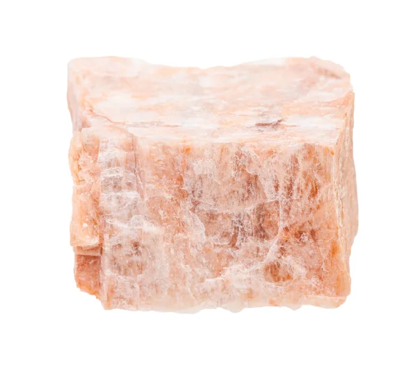 Surowa skała Feldspar izolowana na białym — Zdjęcie stockowe
