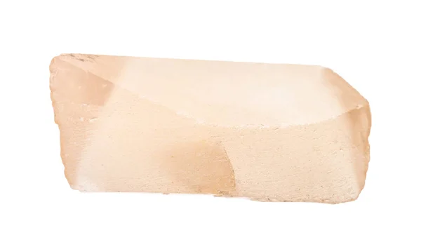 Pojedynczy chropowaty kryształ Topaz izolowany na białym — Zdjęcie stockowe