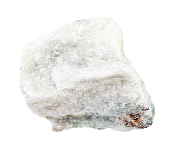 Τραχύς βράχος από καρβονατίτη απομονωμένος σε λευκό — Φωτογραφία Αρχείου
