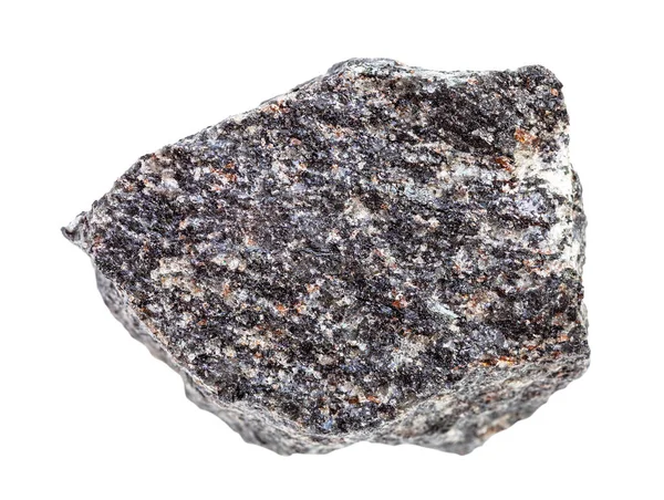 Pedaço de rocha sienita nefelina crua isolado — Fotografia de Stock