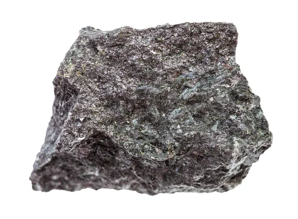 Mineral magnetita en bruto (mineral de hierro) aislado en blanco — Foto de Stock