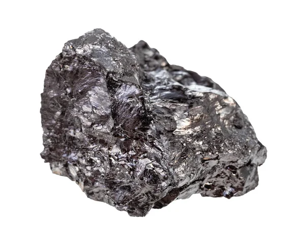 Carbón bituminoso (carbón negro) aislado en roca — Foto de Stock