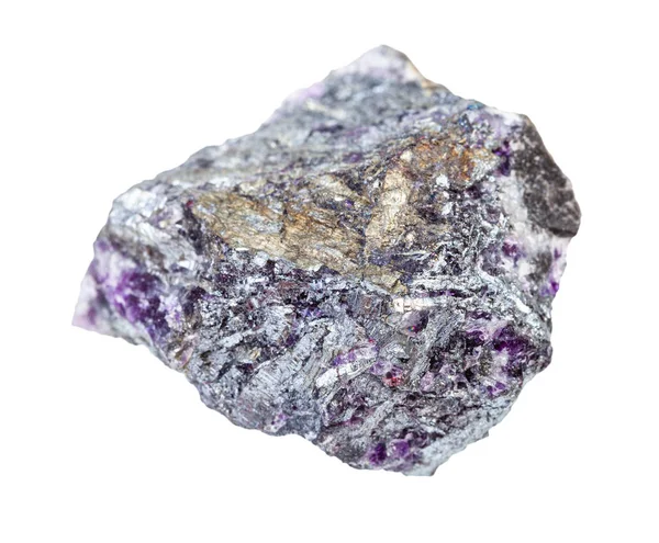 Minério de estibnite (antimonita) com quartzo ametista — Fotografia de Stock