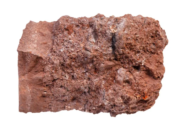 Kawałek surowej rudy Bauxite izolowany na białym — Zdjęcie stockowe