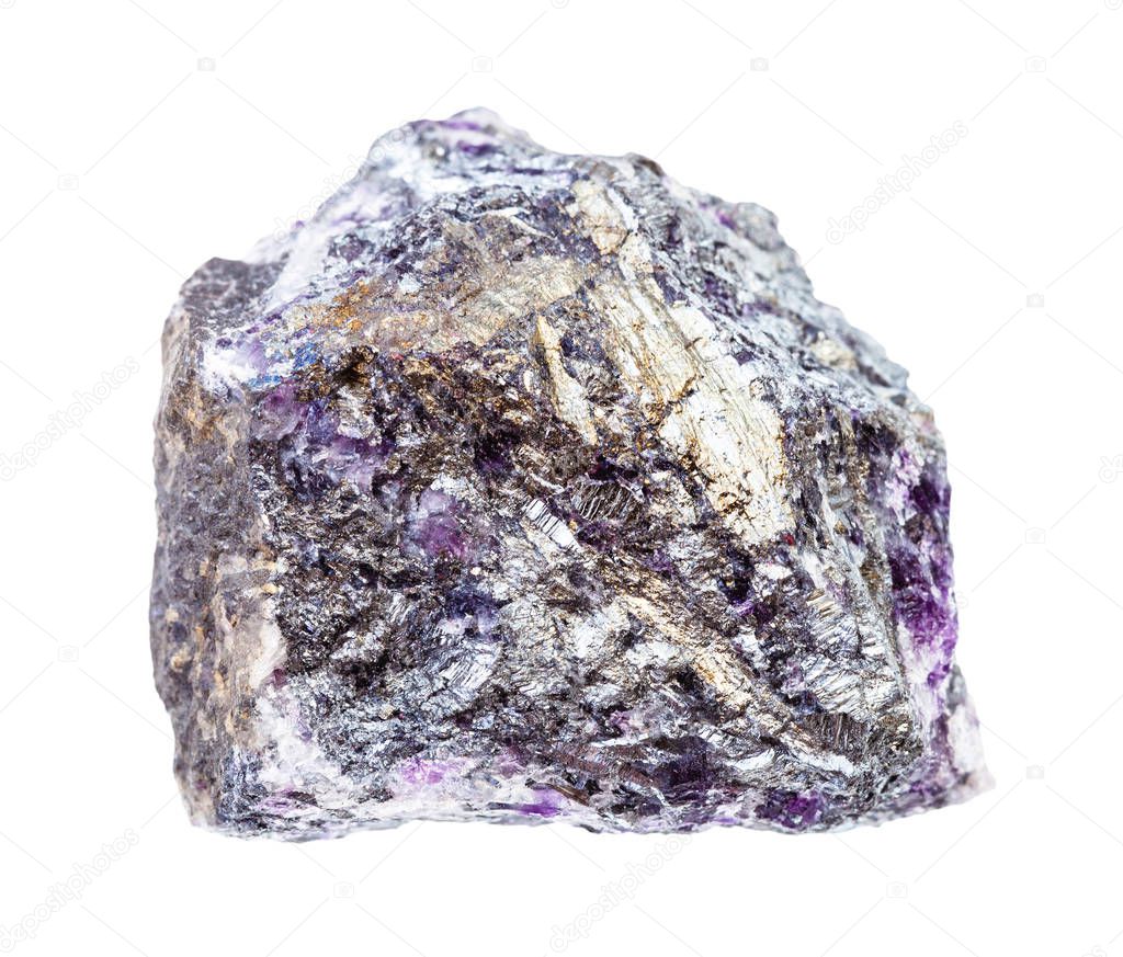 rough Stibnite (Antimonite) ore with Amethyst
