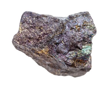 Chalcopyrite kayası ile ham doğmuş bir parça.