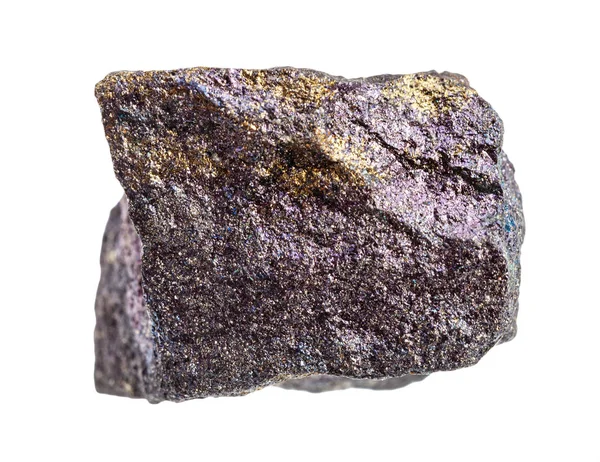 Bornite grezza con roccia calcopirite isolata — Foto Stock