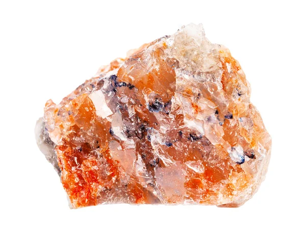 Sal de rocha bruto (halite) isolado sobre branco — Fotografia de Stock