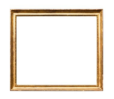 yatay vites dar ahşap çerçeve beyaz arkaplanda izole kesilmiş tuval ile