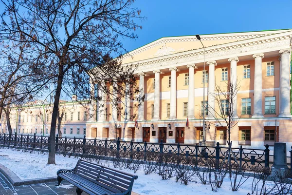 Blick Auf Das Gebäude Der Moskauer Stadtduma Russisches Regionalparlament Moskau — Stockfoto