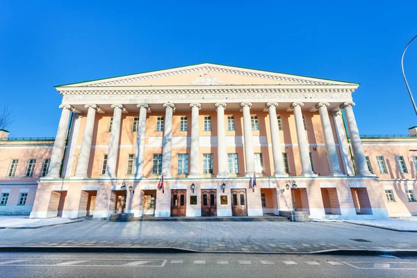 Moszkva Város Duma Palotájának Homlokzata Orosz Regionális Parlament Moszkvában Strastnoy — Stock Fotó