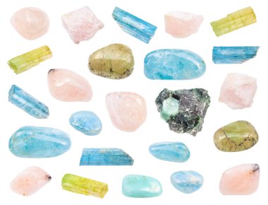 Beryl (Morganit, Vorobyevite, Aquamarine, Heliodor, vb.