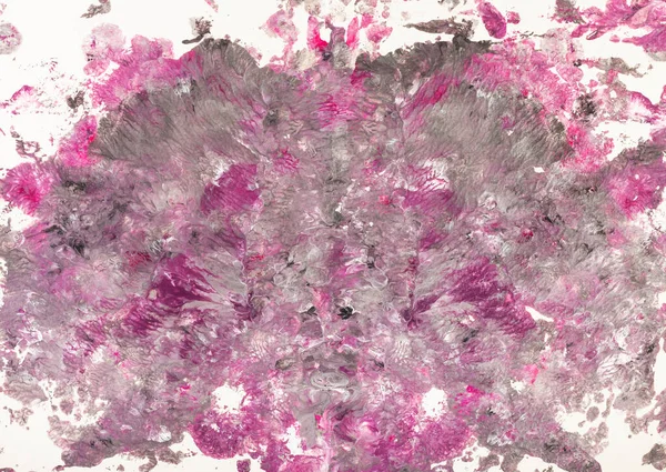 Белый Бумажный Фон Фиолетовыми Коричневыми Мазками Кисти Акриловыми Красками — стоковое фото