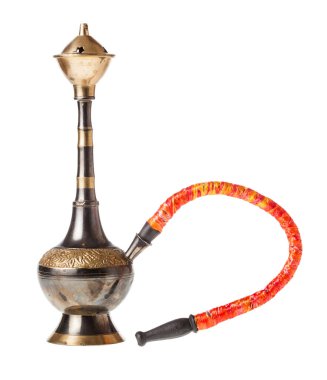 Küçük oryantal fahişe beyaz arkaplanda izole edildi