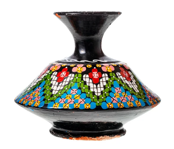 Vista Lateral Vaso Cerâmica Artesanal Feito Montanha Atlas Marocco Meados — Fotografia de Stock