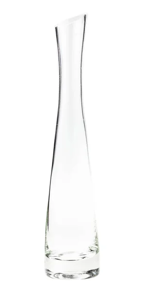白い背景に孤立した細いガラスの花瓶 — ストック写真