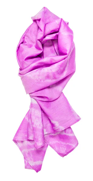 Связанный Розовый Шарф Абстрактным Рисунком Окрашенный Технику Галстук Батик Изолированы — стоковое фото