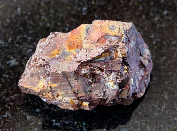 Närbild Prov Naturliga Mineral Från Geologisk Samling Opolerad Siderite Rock — Stockfoto