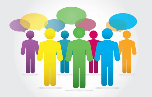 Çalışma grubu iş adamları ve konuşma balonu