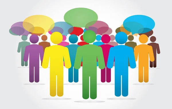 Çalışma grubu iş adamları ve konuşma balonu