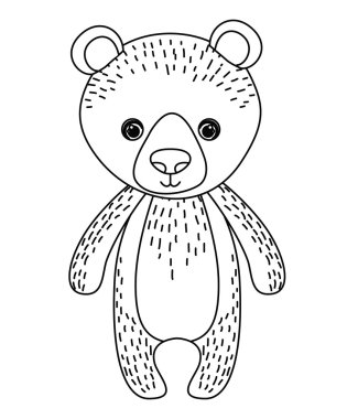 Hayvan karikatür tasarım ayı