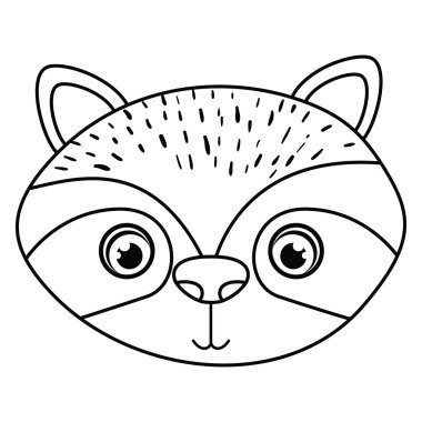 Rakun hayvan karikatür tasarım