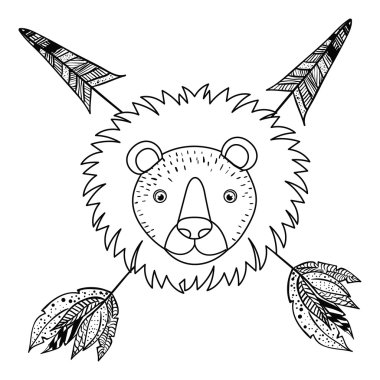 Aslan hayvan karikatür tasarım