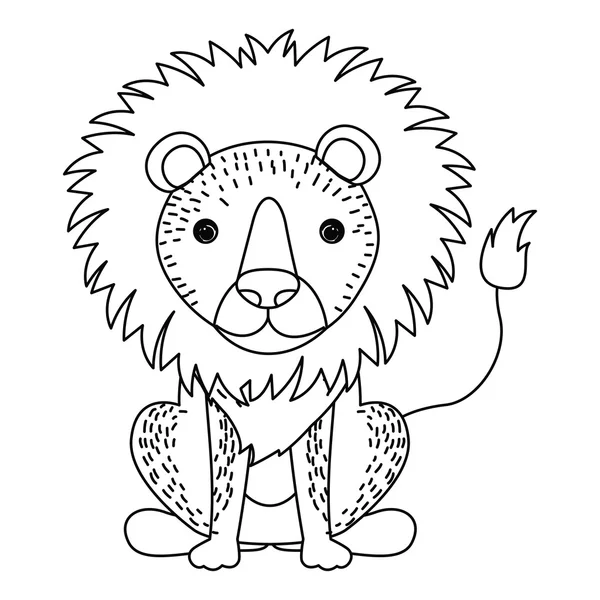 Lion zvířat kreslený design — Stockový vektor