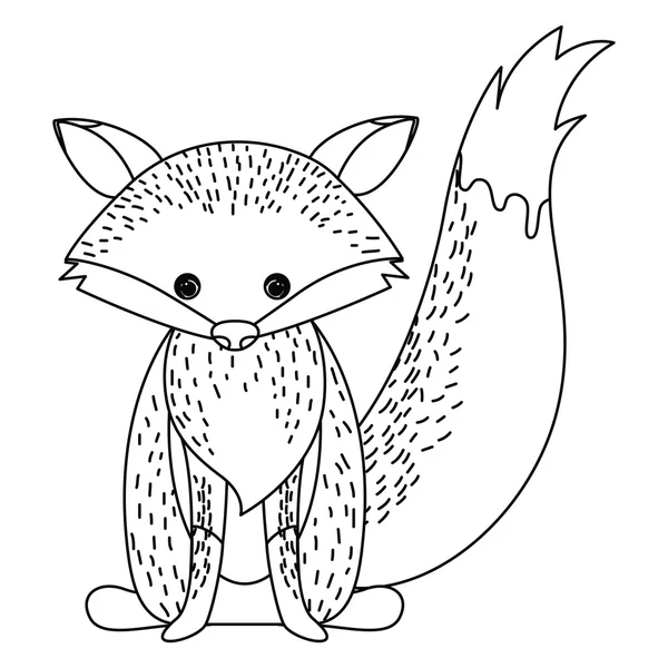 Desenho de desenho animado animal Fox —  Vetores de Stock