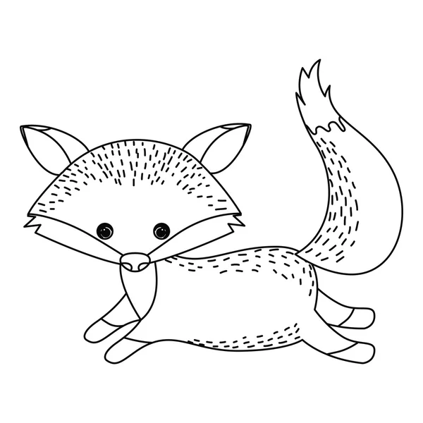 Desenho de desenho animado animal Fox —  Vetores de Stock