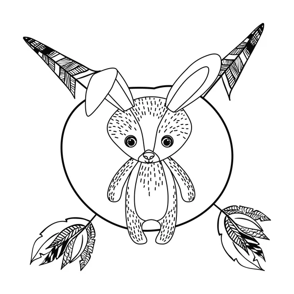 Desenho de desenhos animados de coelho — Vetor de Stock