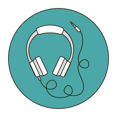 İzole edilmiş kulaklık simgesi