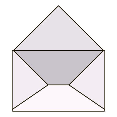 İzole mesaj zarf tasarım