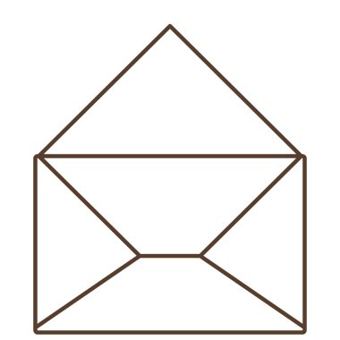 İzole mesaj zarf tasarım