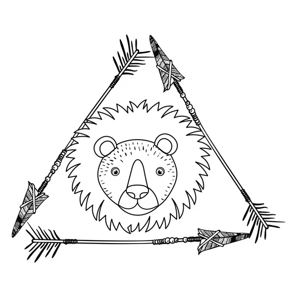Desenho de desenho animado animal leão — Vetor de Stock