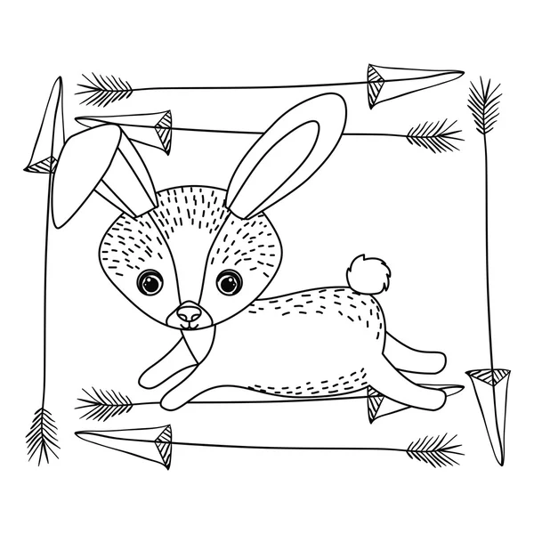Rabbit animal cartoon design — Stock Vector