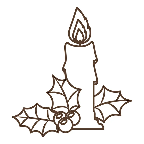 Kerze im weihnachtlichen Design — Stockvektor