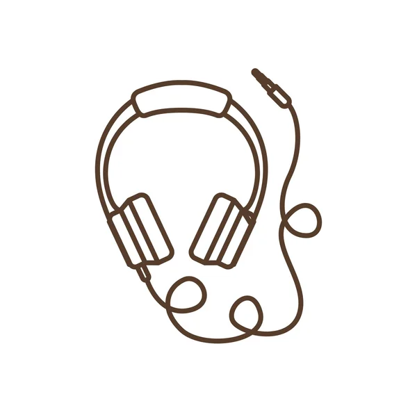 Isolated headphone icon — Stock Vector