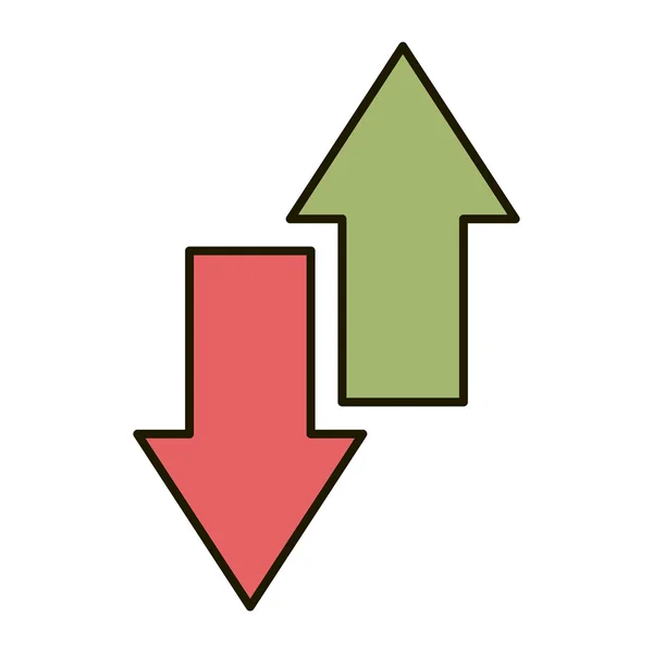 Arrow of upload and download design — Stock Vector
