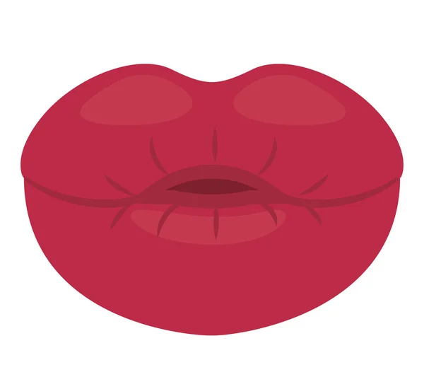 Labbra di disegno bocca femminile — Vettoriale Stock