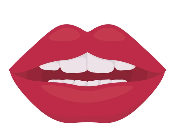 Lips of female mouth design — Stock Vector