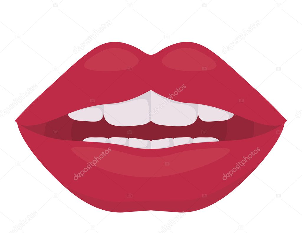 Lips of female mouth design