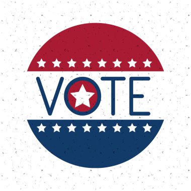 İzole ABD bayrağı düğmesini oy kavramının