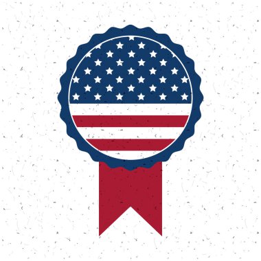 İzole ABD bayrağı düğmesini oy kavramının