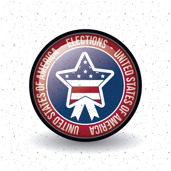 Aislado botón estrella del concepto de voto — Archivo Imágenes Vectoriales