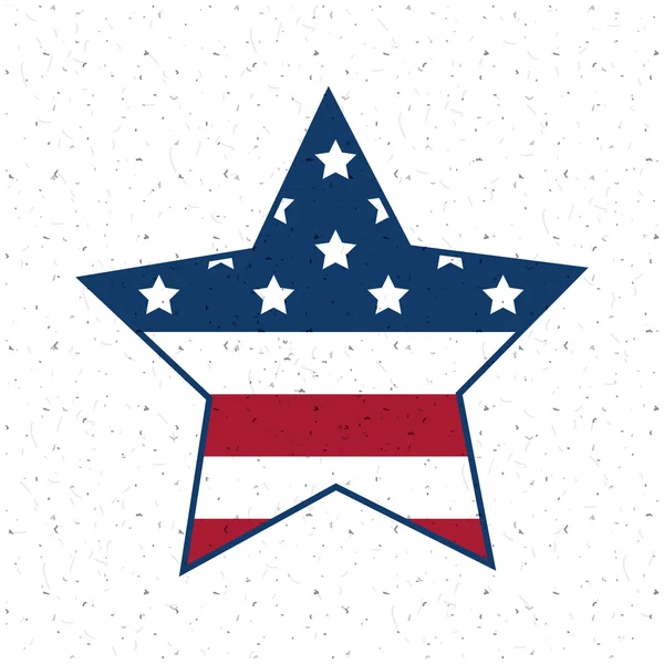 Aislado EE.UU. diseño de la bandera estrella — Archivo Imágenes Vectoriales