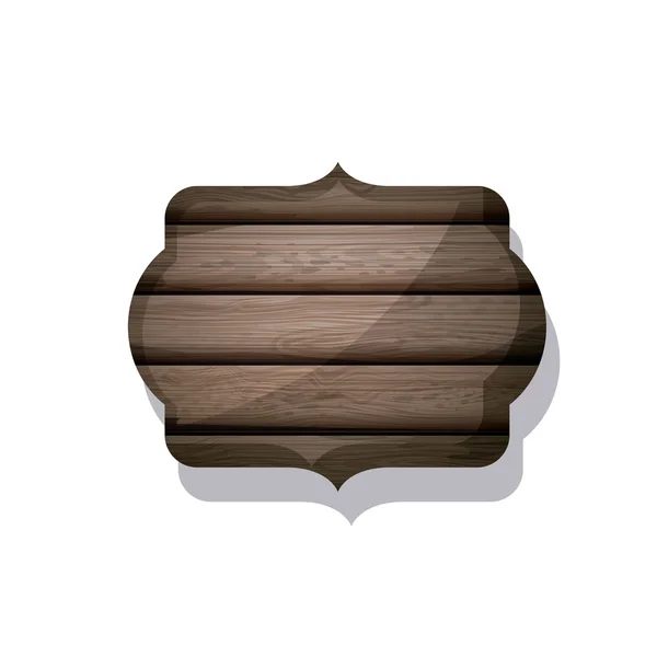 Дизайн дерев'яної та смугастої коричневої рамки — стоковий вектор